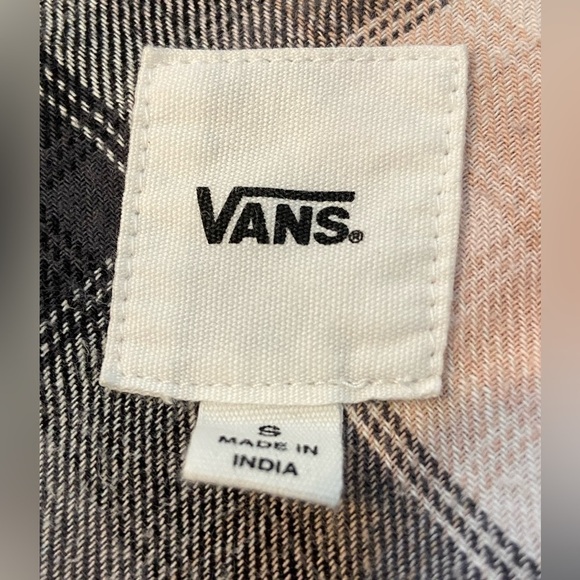 Vans Plaid/ tartan flannel button-up shirt size S - Picture 6 of 12